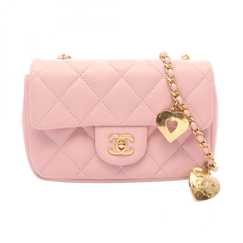Chanel Mini MatelassΓ© Shoulder Bag/Handbag, Lambskin Leather, Women's, Pink (...